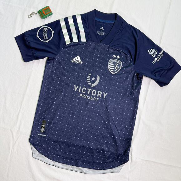 Sporting Kansas City Authentic Adidas Home 2021 Soccer Jersey - S - Picture 1 of 6
